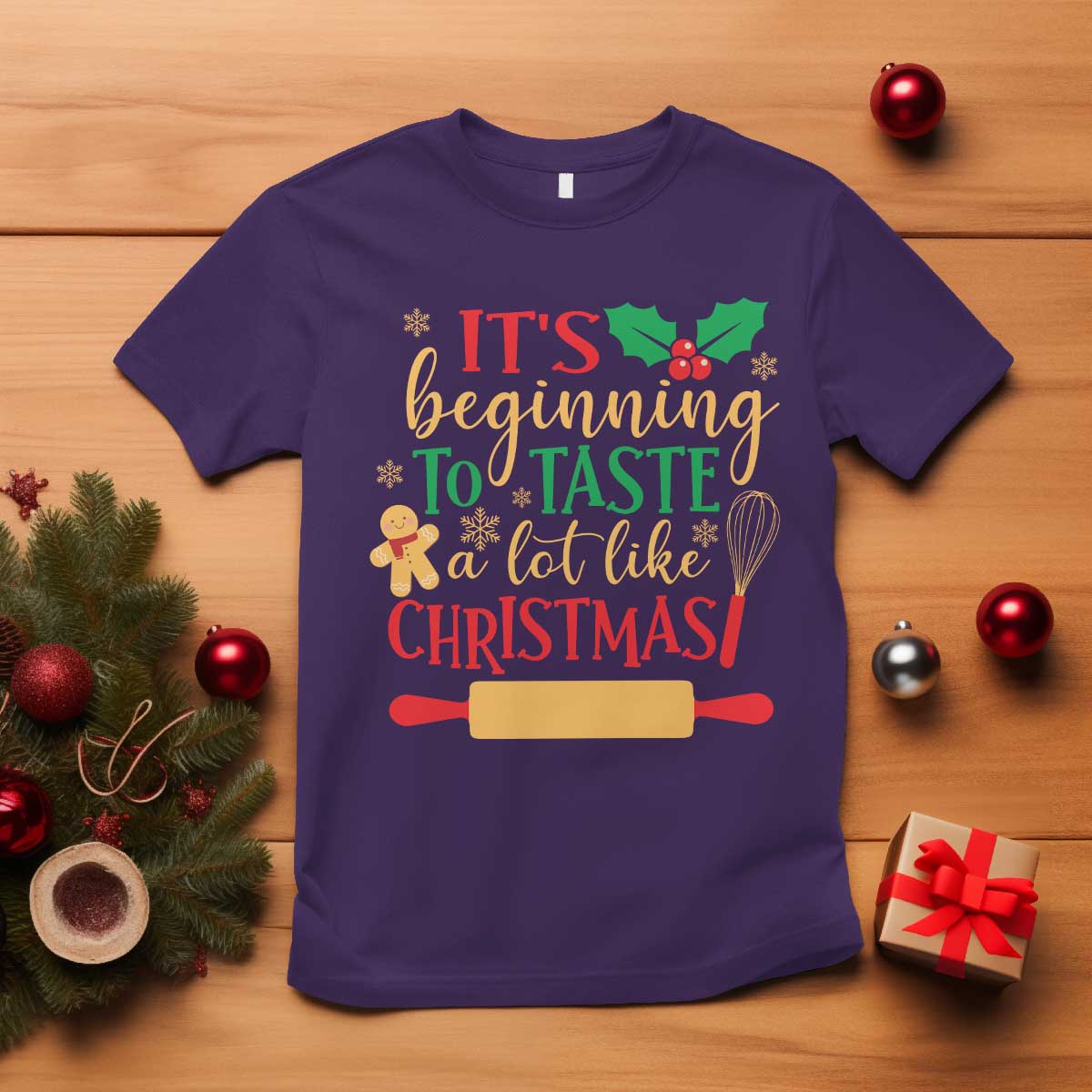 funny-christmas-baker-t-shirt-its-beginning-to-taste-a-lot-like-christmas-gingerbread