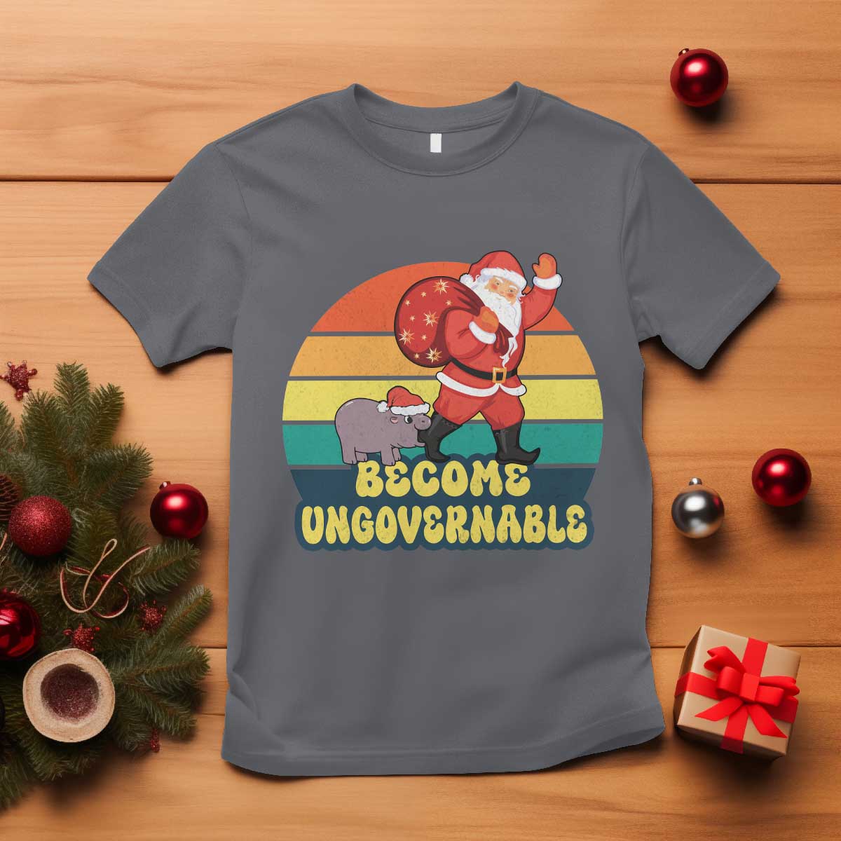 funny-moo-deng-christmas-t-shirt-become-ungovernable-xmas-santa