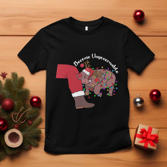 funny-moo-deng-christmas-t-shirt-become-ungovernable-reindeer-xmas-santa