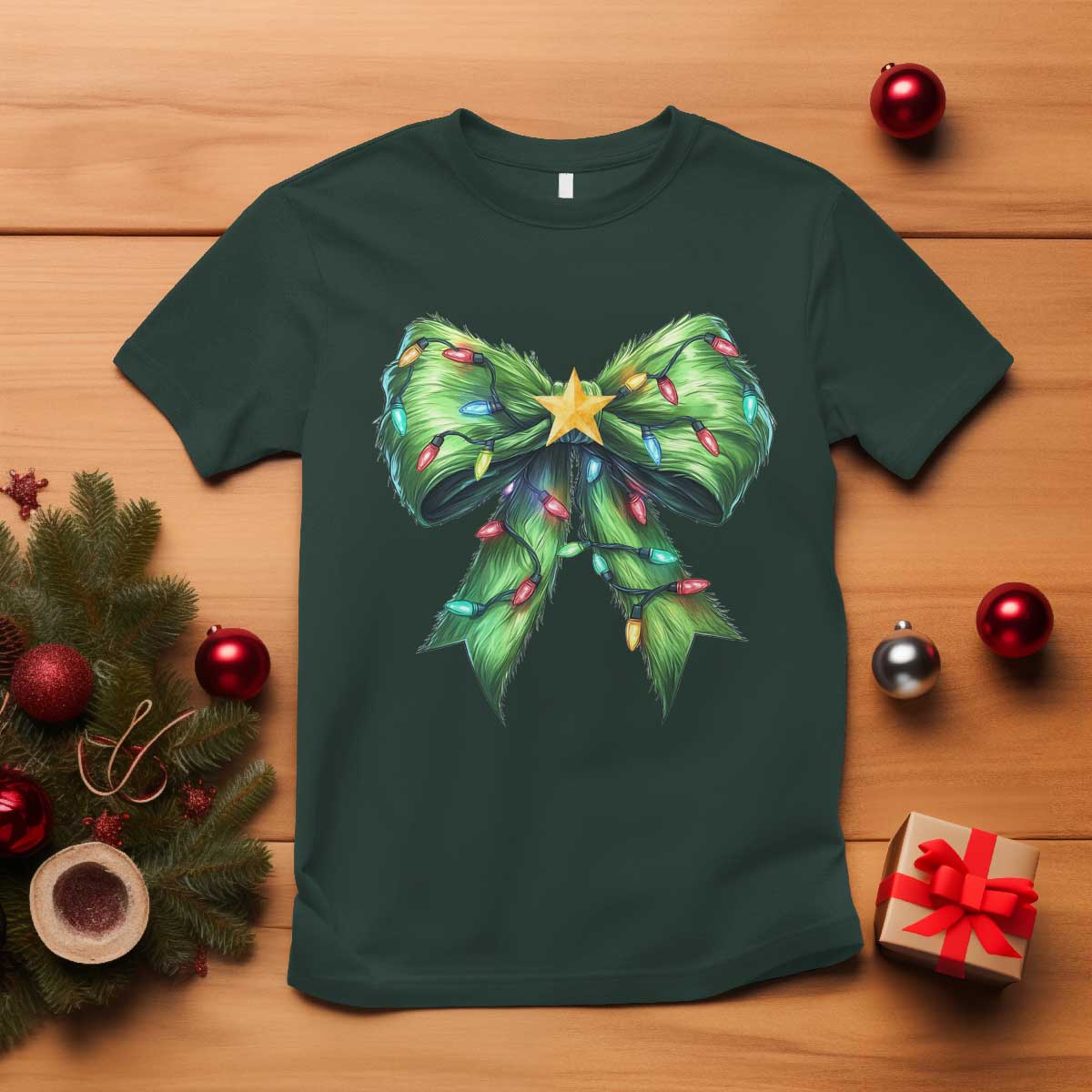 funny-christmas-coquette-t-shirt-green-xmas-tree-bow