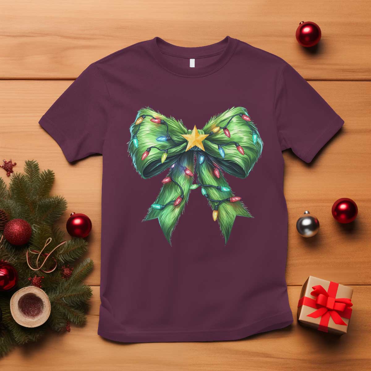 funny-christmas-coquette-t-shirt-green-xmas-tree-bow