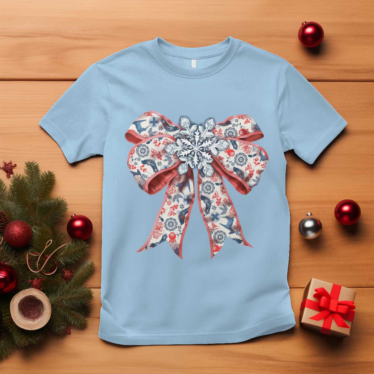 funny-toile-folk-art-scandinavian-coquette-bow-christmas-t-shirt