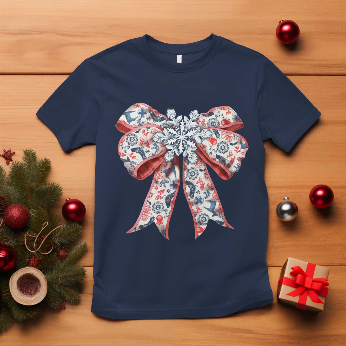 funny-toile-folk-art-scandinavian-coquette-bow-christmas-t-shirt