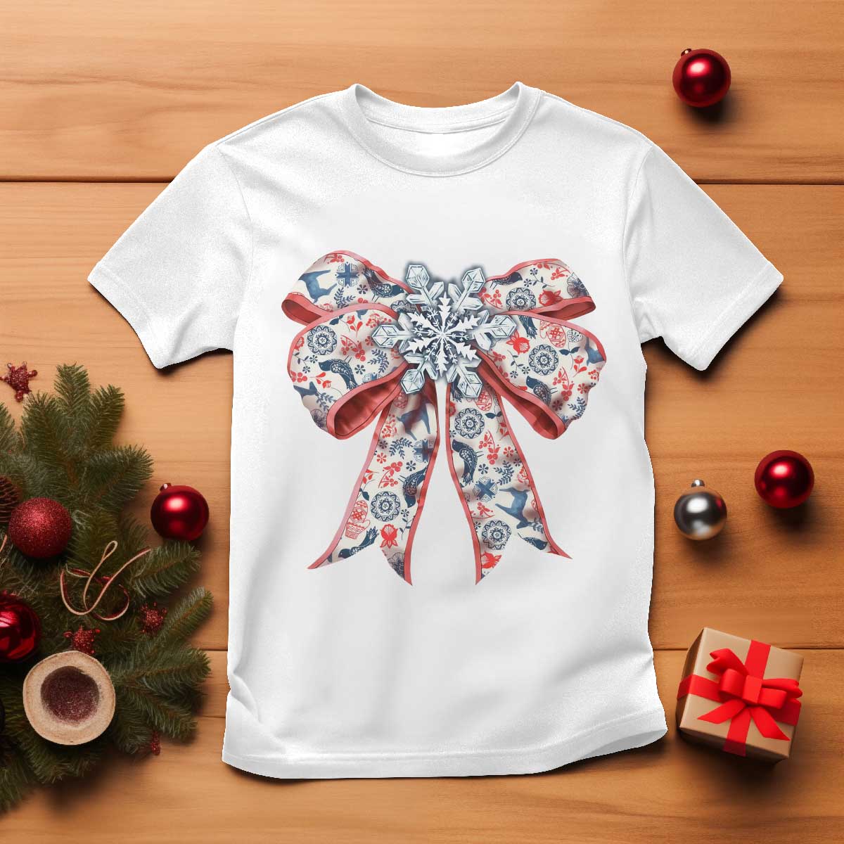 funny-toile-folk-art-scandinavian-coquette-bow-christmas-t-shirt