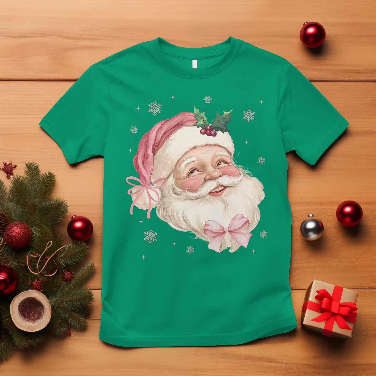 christmas-coquette-pink-santa-bow-t-shirt