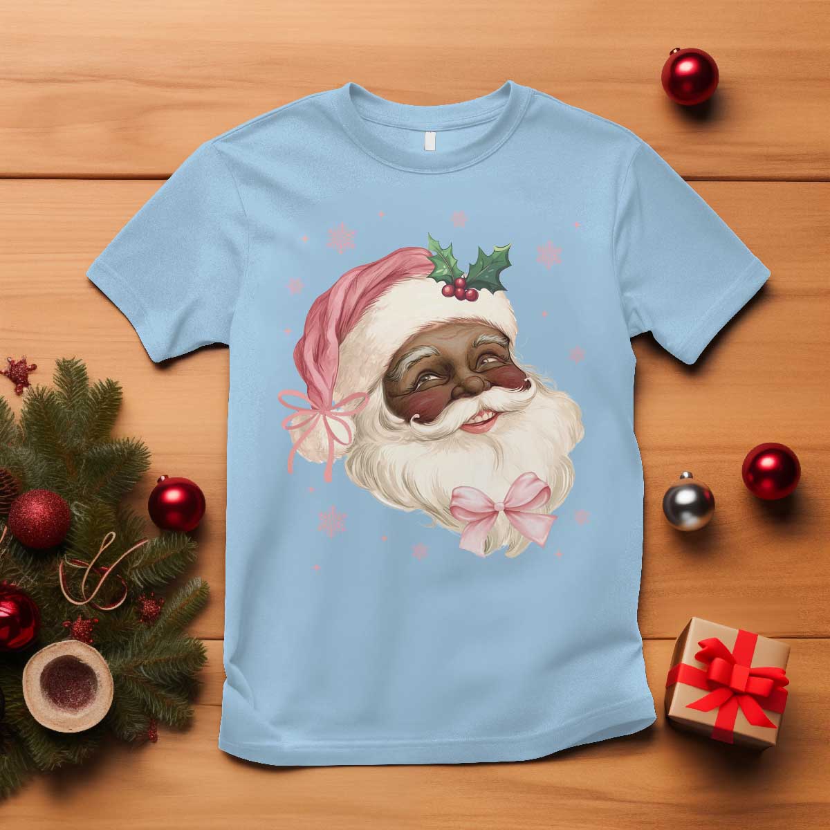 christmas-coquette-pink-black-santa-bow-t-shirt