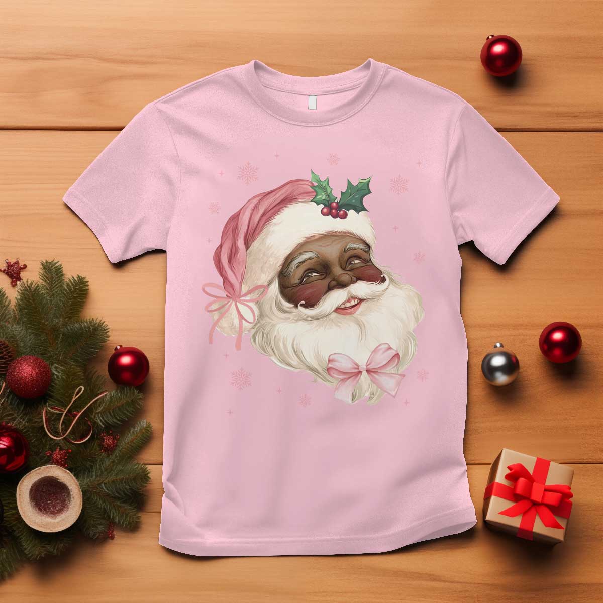 christmas-coquette-pink-black-santa-bow-t-shirt