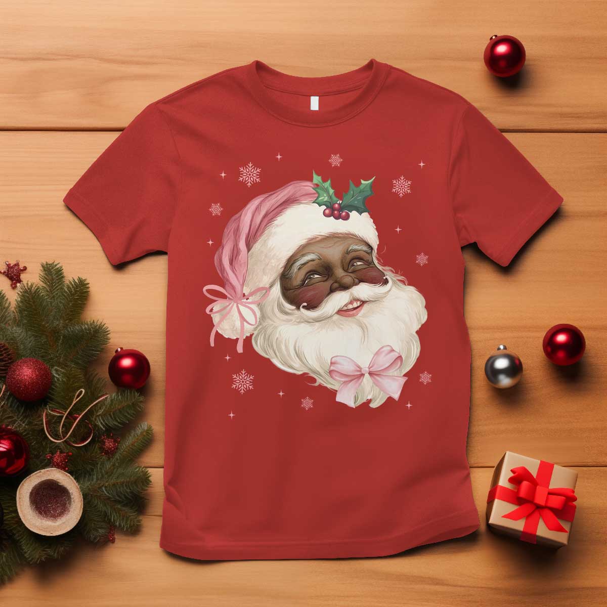 christmas-coquette-pink-black-santa-bow-t-shirt