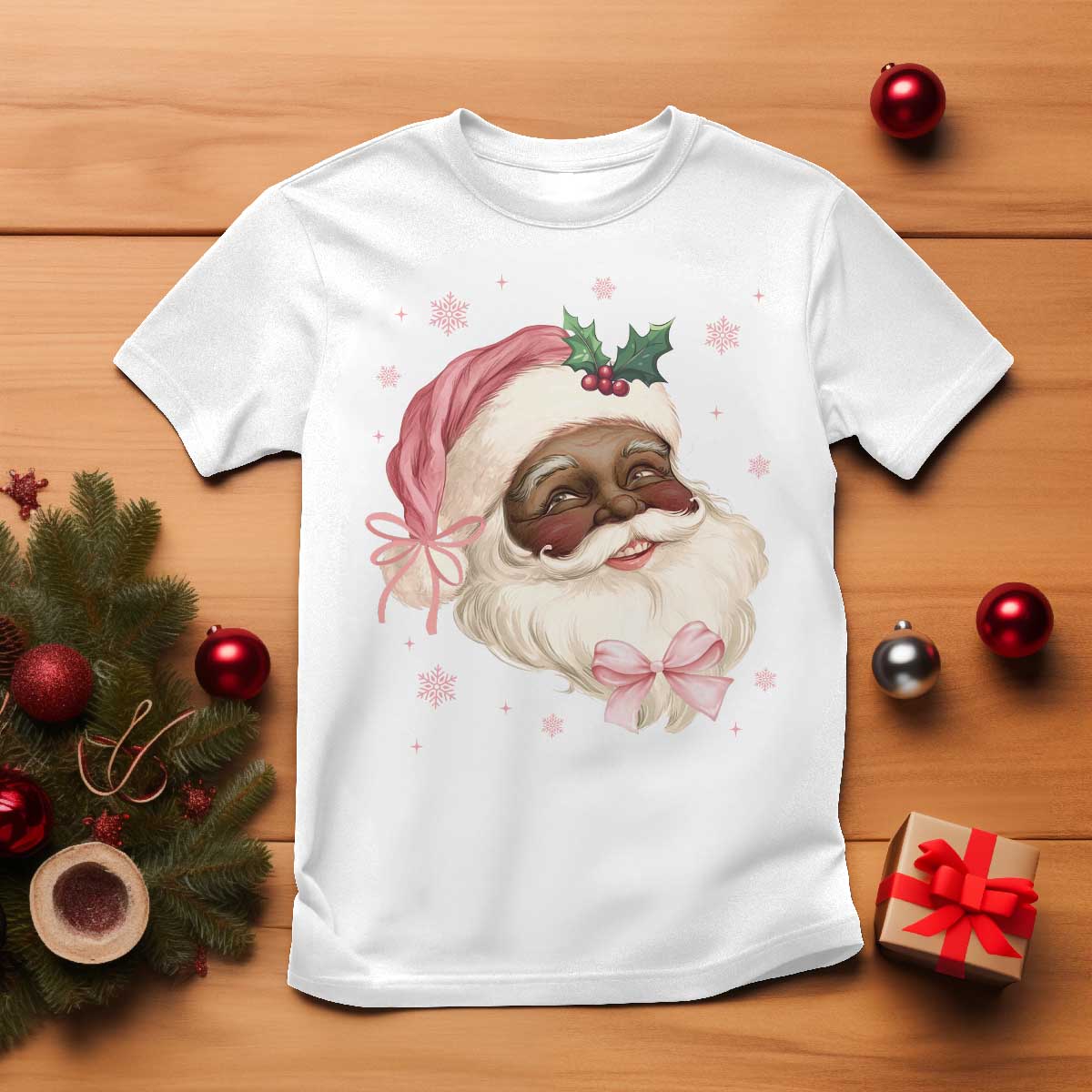 christmas-coquette-pink-black-santa-bow-t-shirt