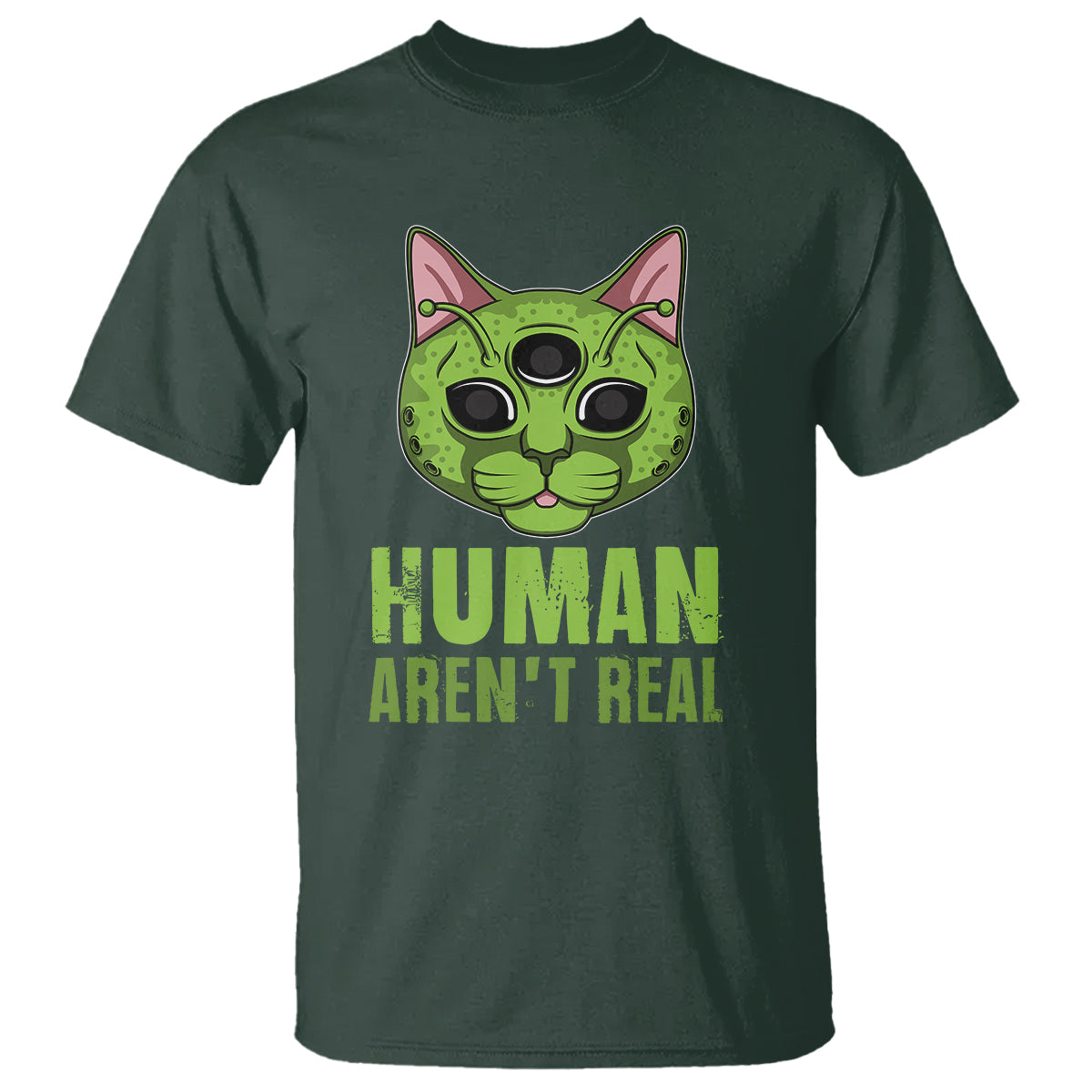 funny-alien-cat-t-shirt-human-arent-real-cute-mythical-creature
