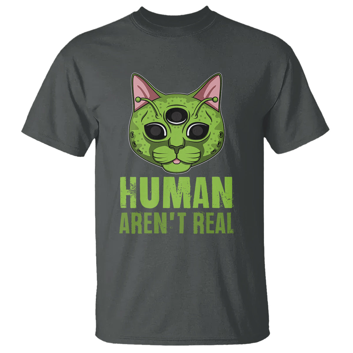 funny-alien-cat-t-shirt-human-arent-real-cute-mythical-creature