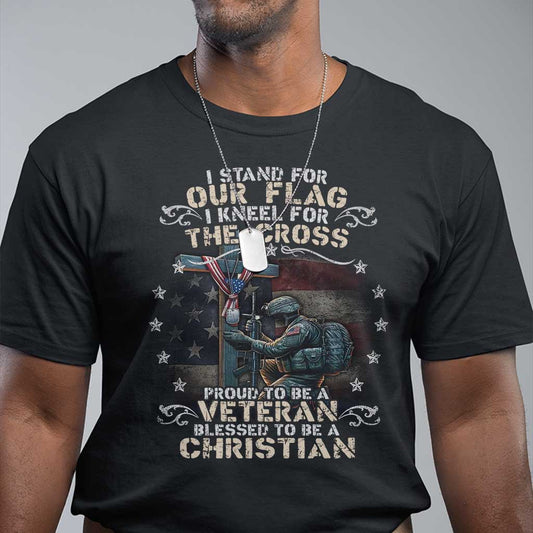 i-stand-for-our-flag-i-kneel-for-the-cross-proud-christian-veteran-t-shirt