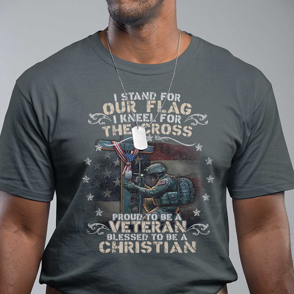 i-stand-for-our-flag-i-kneel-for-the-cross-proud-christian-veteran-t-shirt