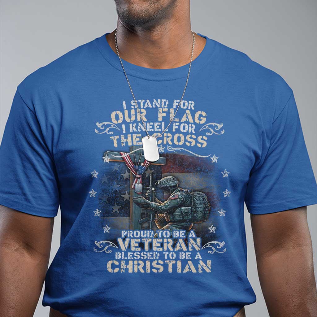 i-stand-for-our-flag-i-kneel-for-the-cross-proud-christian-veteran-t-shirt