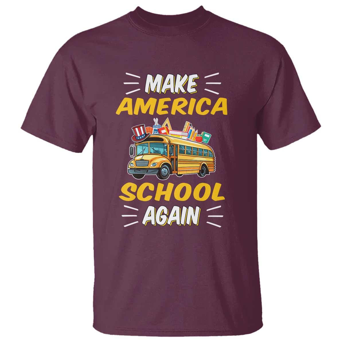 funny-back-to-school-t-shirt-make-america-school-again-usa-top-hat-yellow-bus