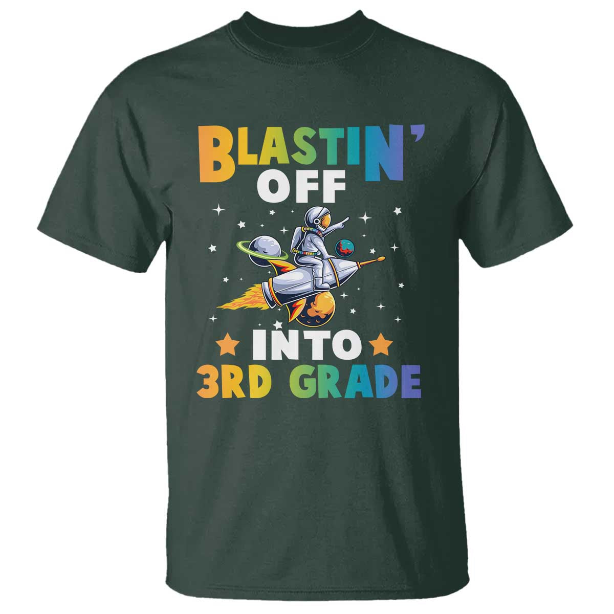 funny-back-to-school-space-t-shirt-blastin-off-into-3rd-grade-astronaut-rocket