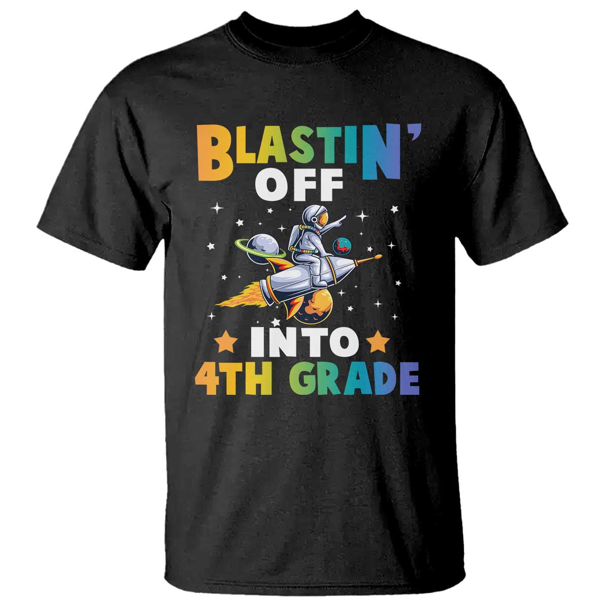 funny-back-to-school-space-t-shirt-blastin-off-into-4th-grade-astronaut-rocket