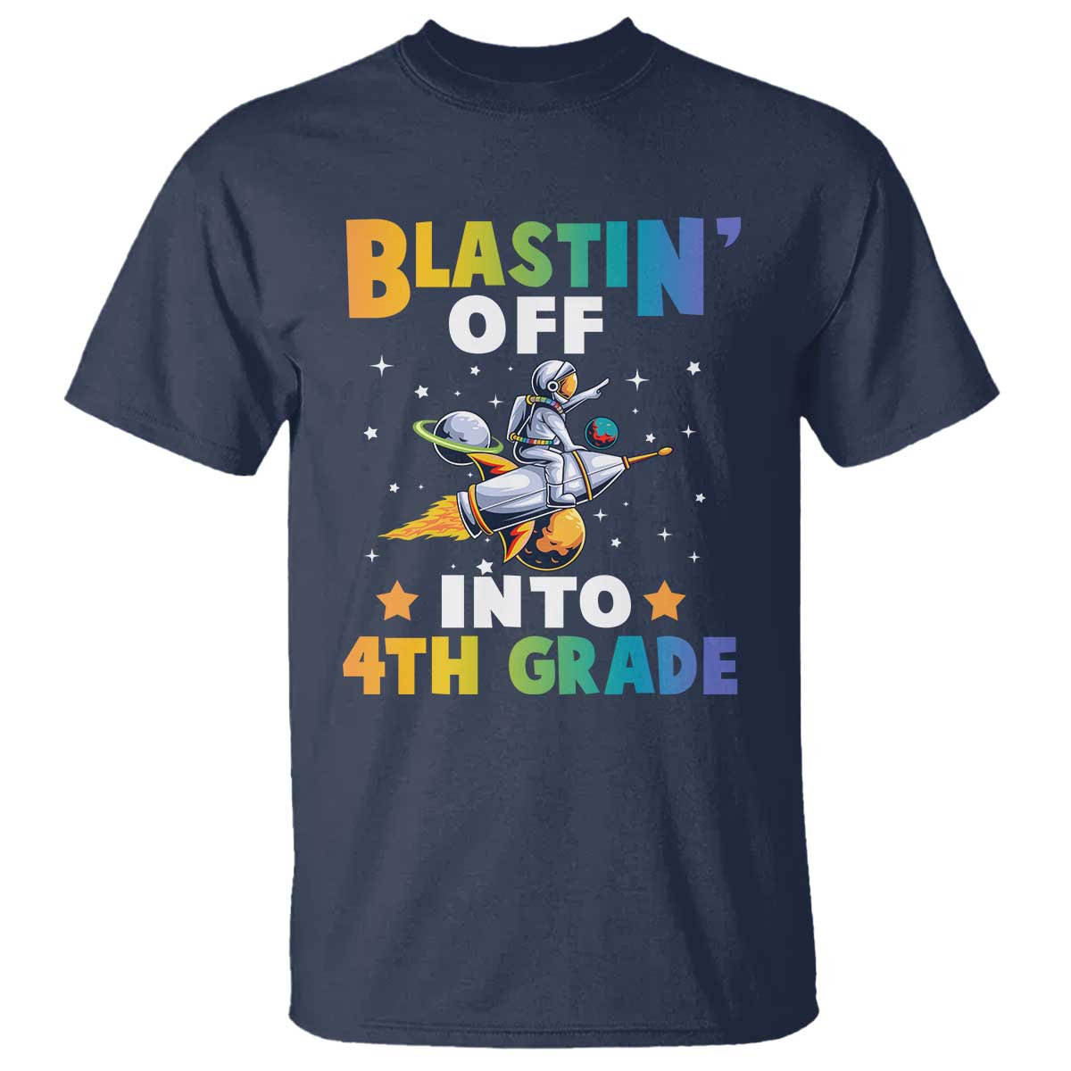 funny-back-to-school-space-t-shirt-blastin-off-into-4th-grade-astronaut-rocket