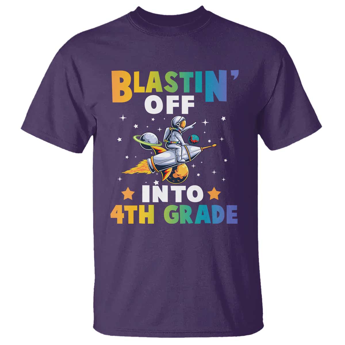 funny-back-to-school-space-t-shirt-blastin-off-into-4th-grade-astronaut-rocket