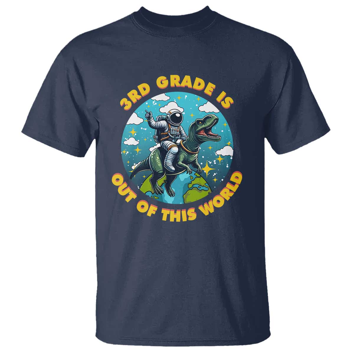 funny-back-to-school-space-t-shirt-3rd-grade-is-out-of-this-world-dinosaur-astronaut-planet