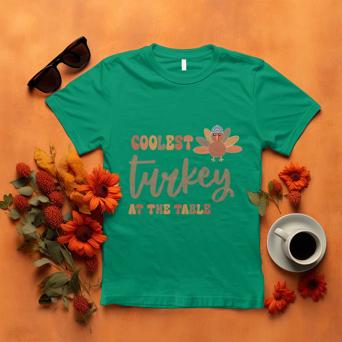 funny-thanksgiving-turkey-t-shirt-coolest-turkey-at-the-table-fall-season