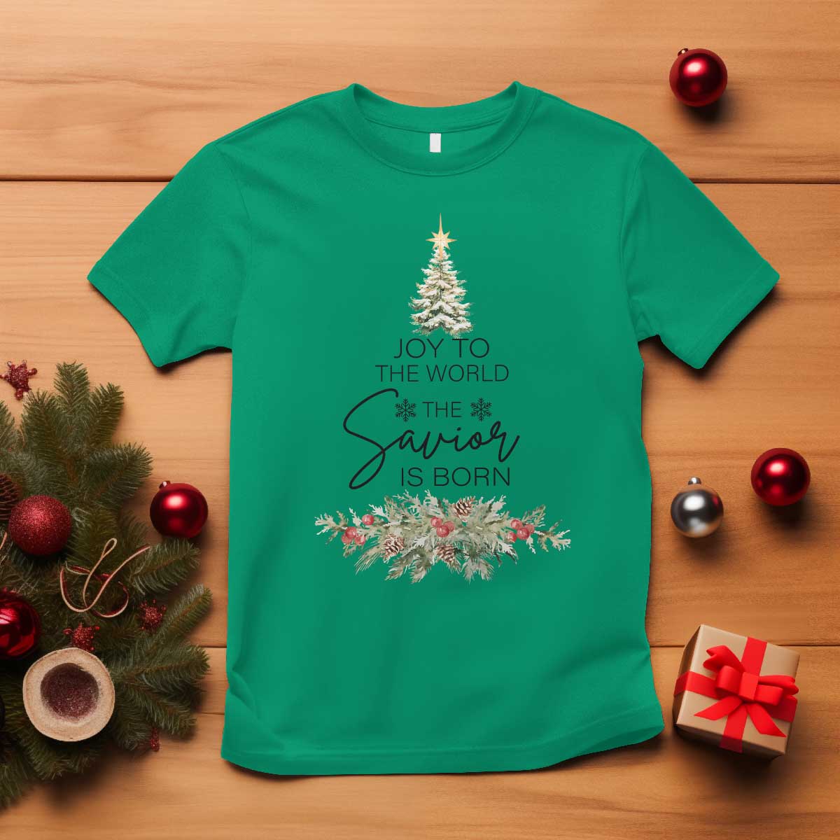 funny-christmas-christian-faith-t-shirt-joy-to-the-world-the-savior-is-born-xmas-tree
