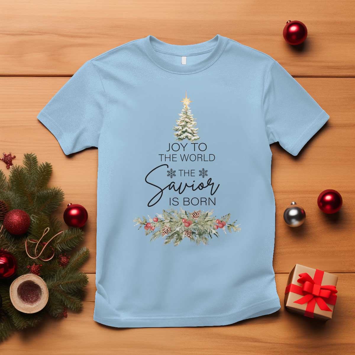 funny-christmas-christian-faith-t-shirt-joy-to-the-world-the-savior-is-born-xmas-tree