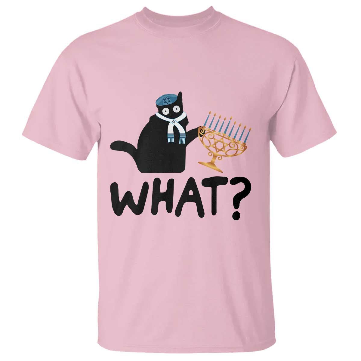 funny-what-hanukkah-black-cat-t-shirt
