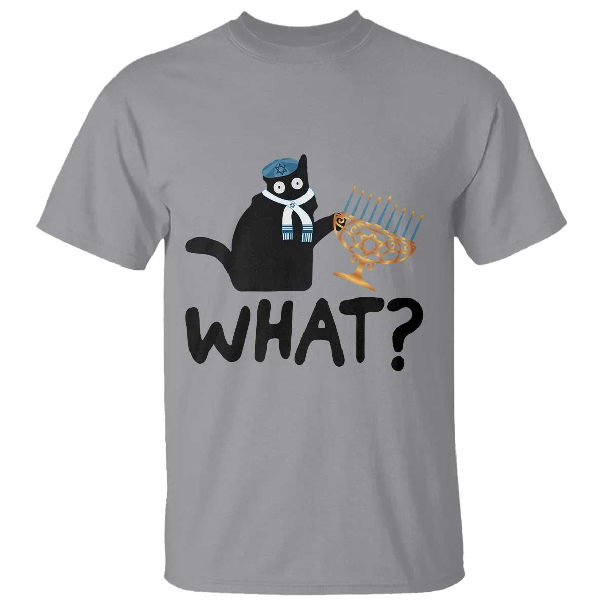funny-what-hanukkah-black-cat-t-shirt