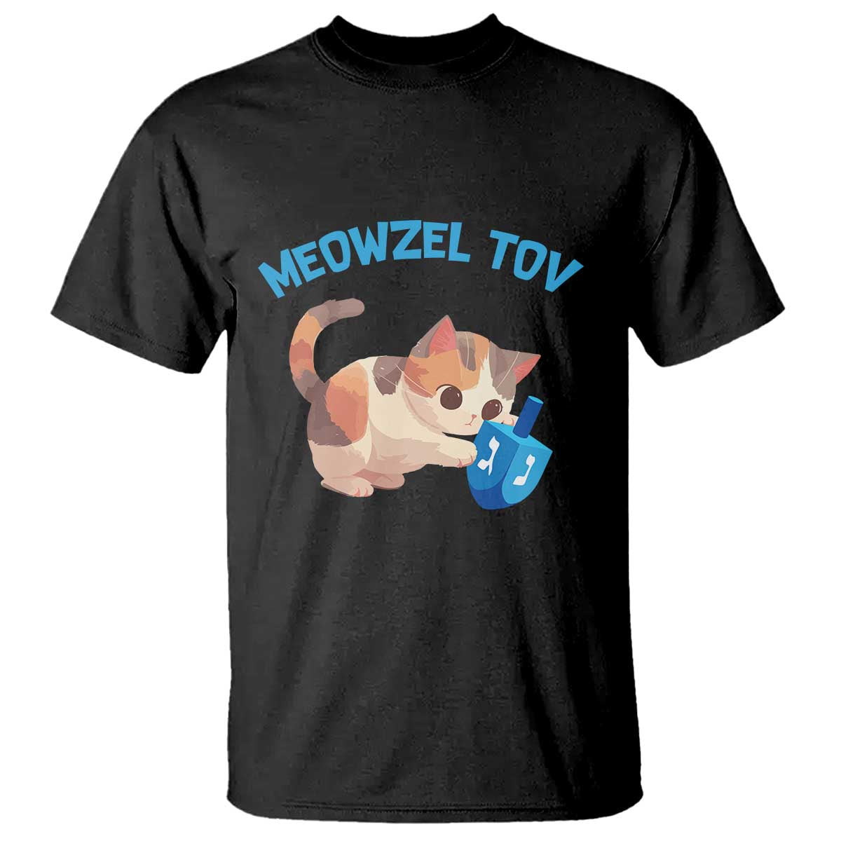 funny-hanukkah-cats-t-shirt-meowzel-tov-dreidels-chanukah-jewish-festival