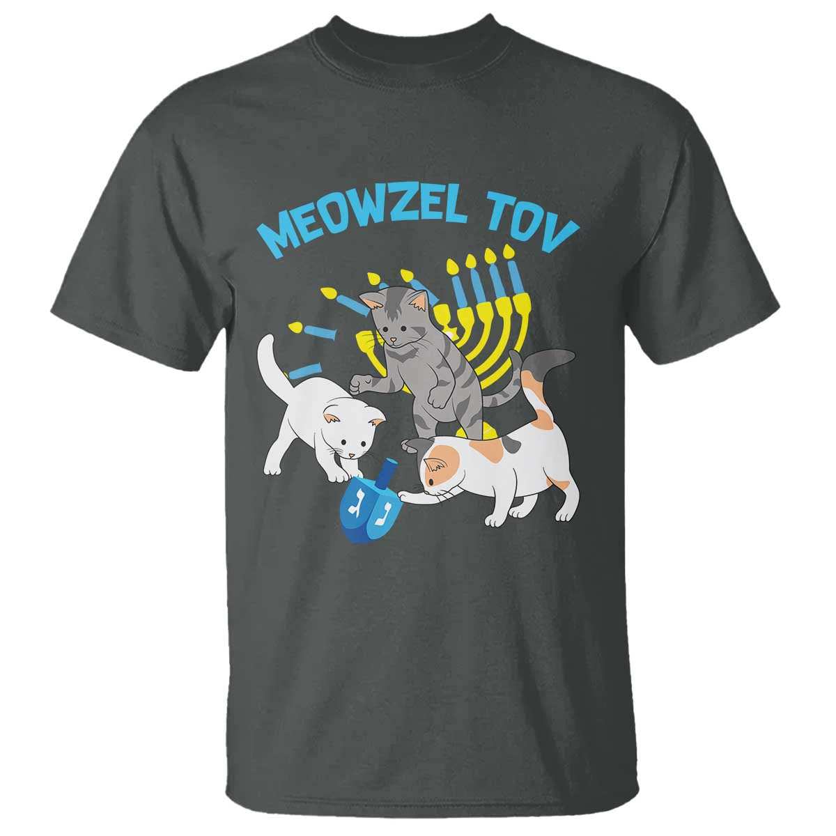 funny-hanukkah-cats-t-shirt-meowzel-tov-dreidels-menorah-chanukah-jewish-festival