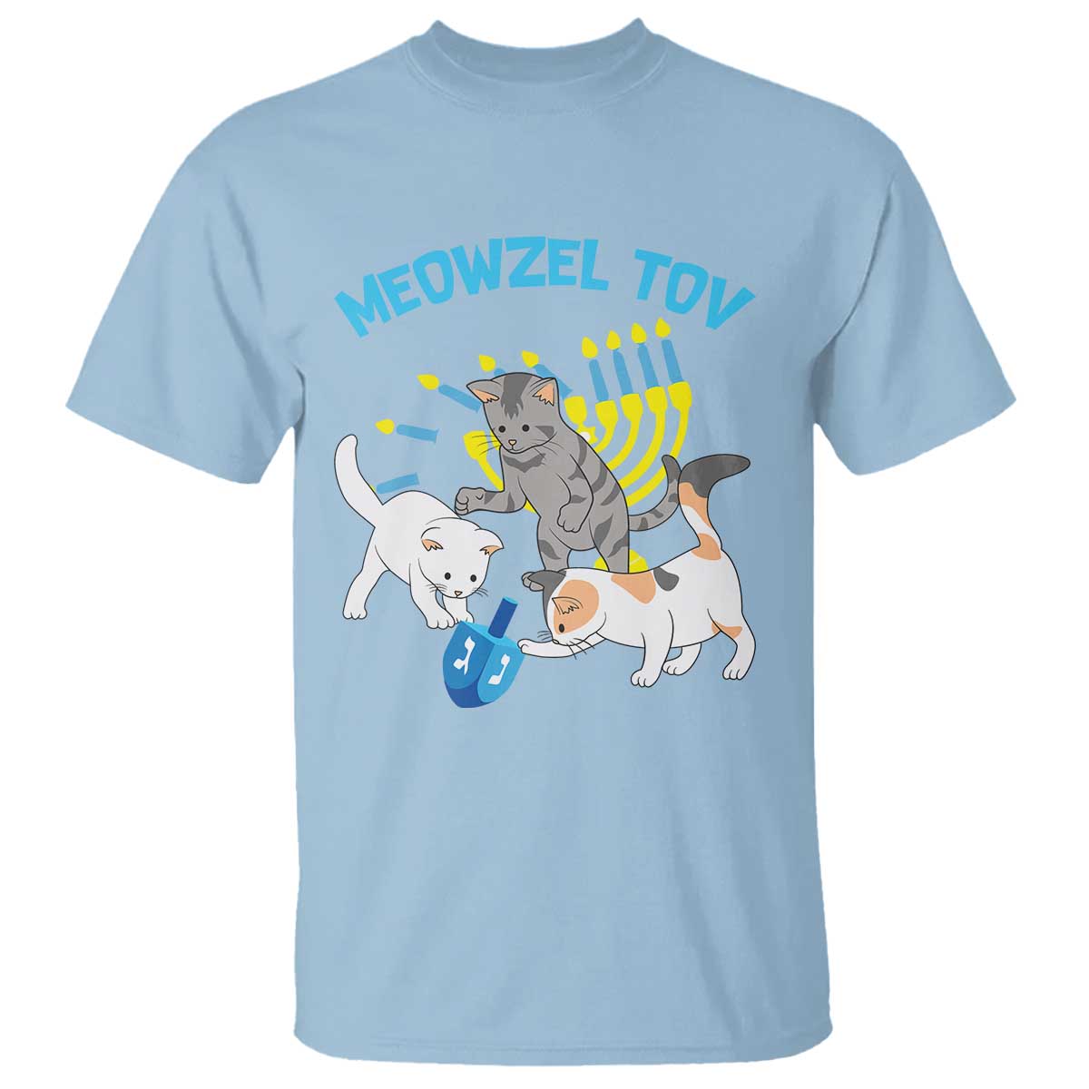 funny-hanukkah-cats-t-shirt-meowzel-tov-dreidels-menorah-chanukah-jewish-festival