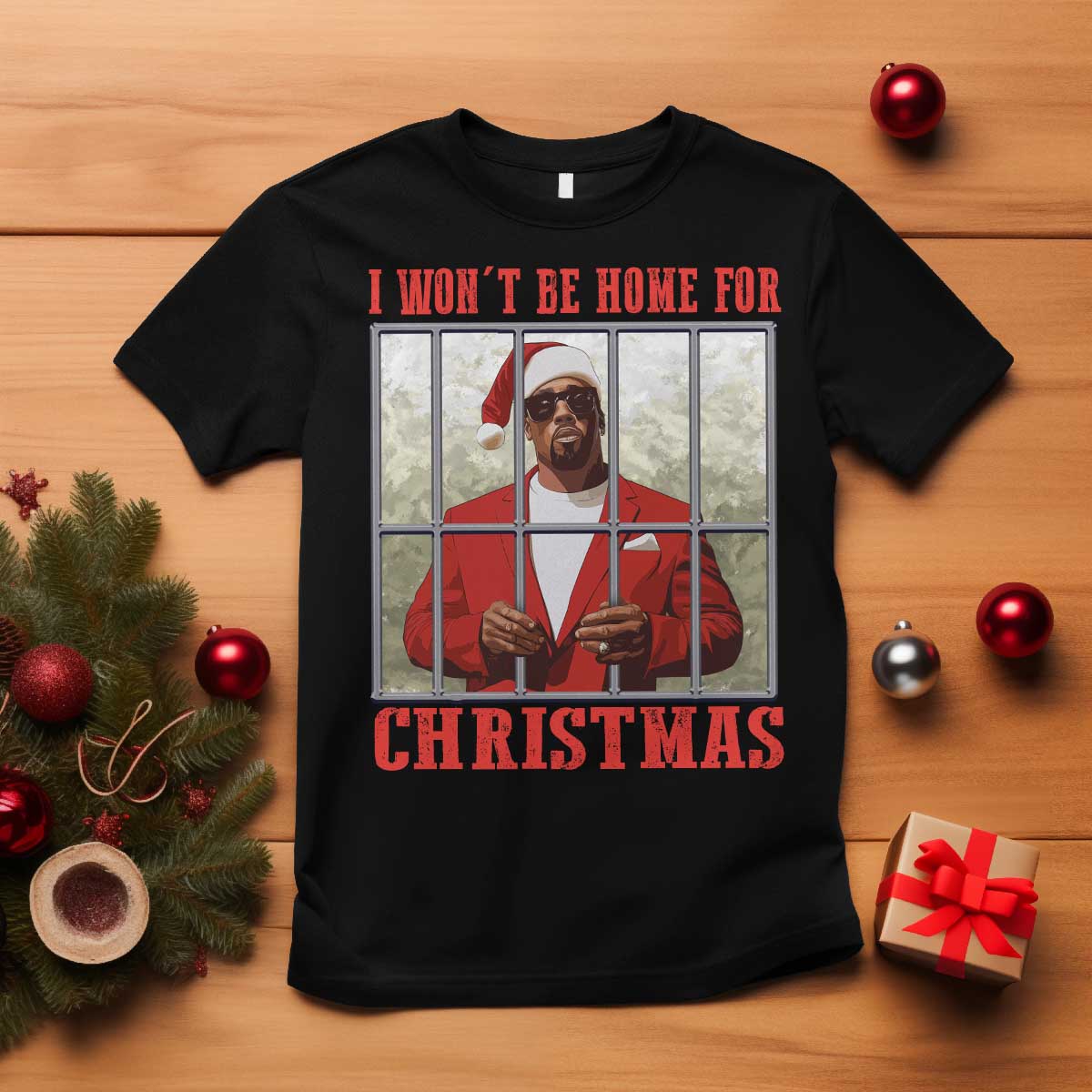 funny-santa-diddy-christmas-t-shirt-i-wont-be-home-for-xmas