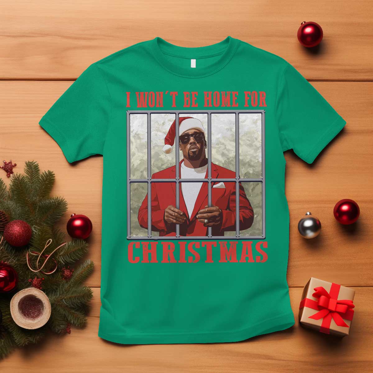 funny-santa-diddy-christmas-t-shirt-i-wont-be-home-for-xmas