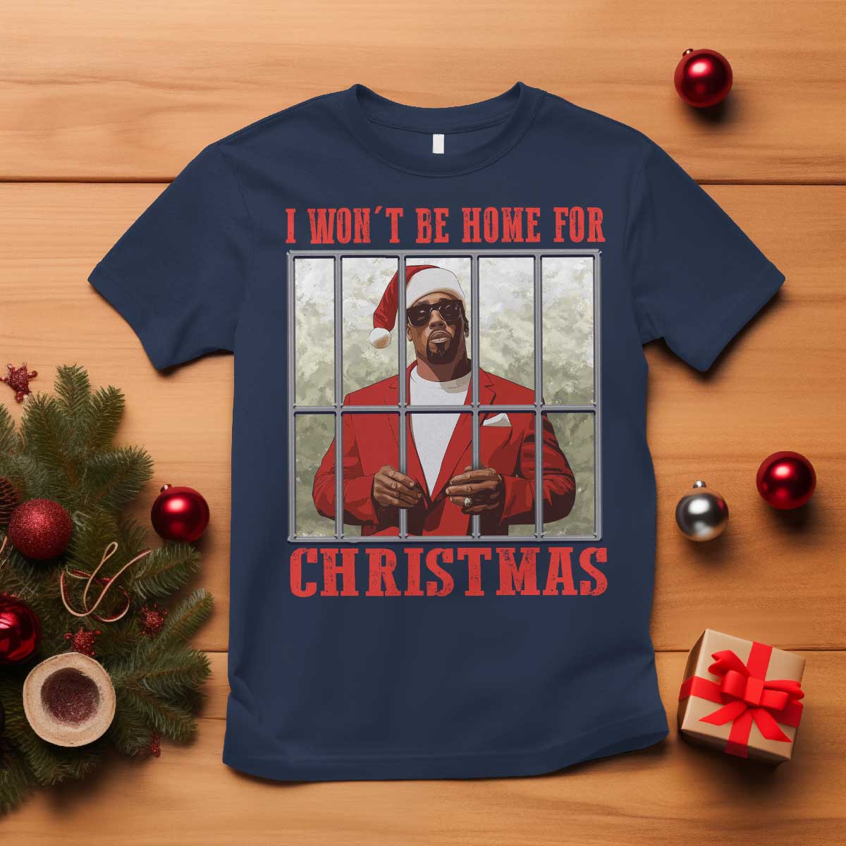 funny-santa-diddy-christmas-t-shirt-i-wont-be-home-for-xmas