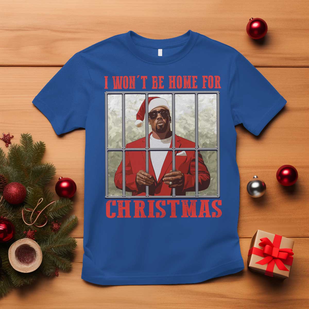 funny-santa-diddy-christmas-t-shirt-i-wont-be-home-for-xmas