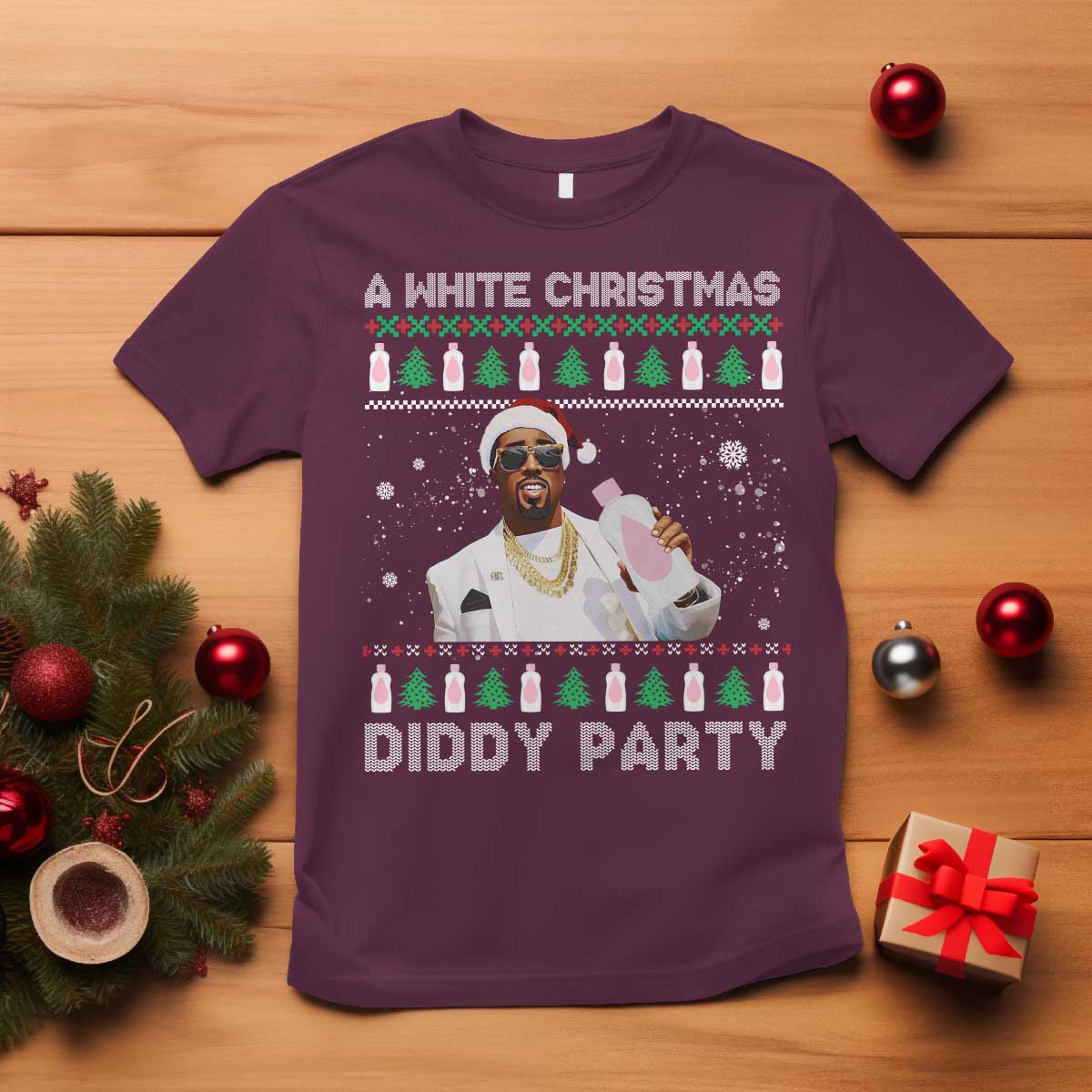 funny-dirty-santa-diddy-christmas-t-shirt-a-white-xmas-diddy-party-snowflake