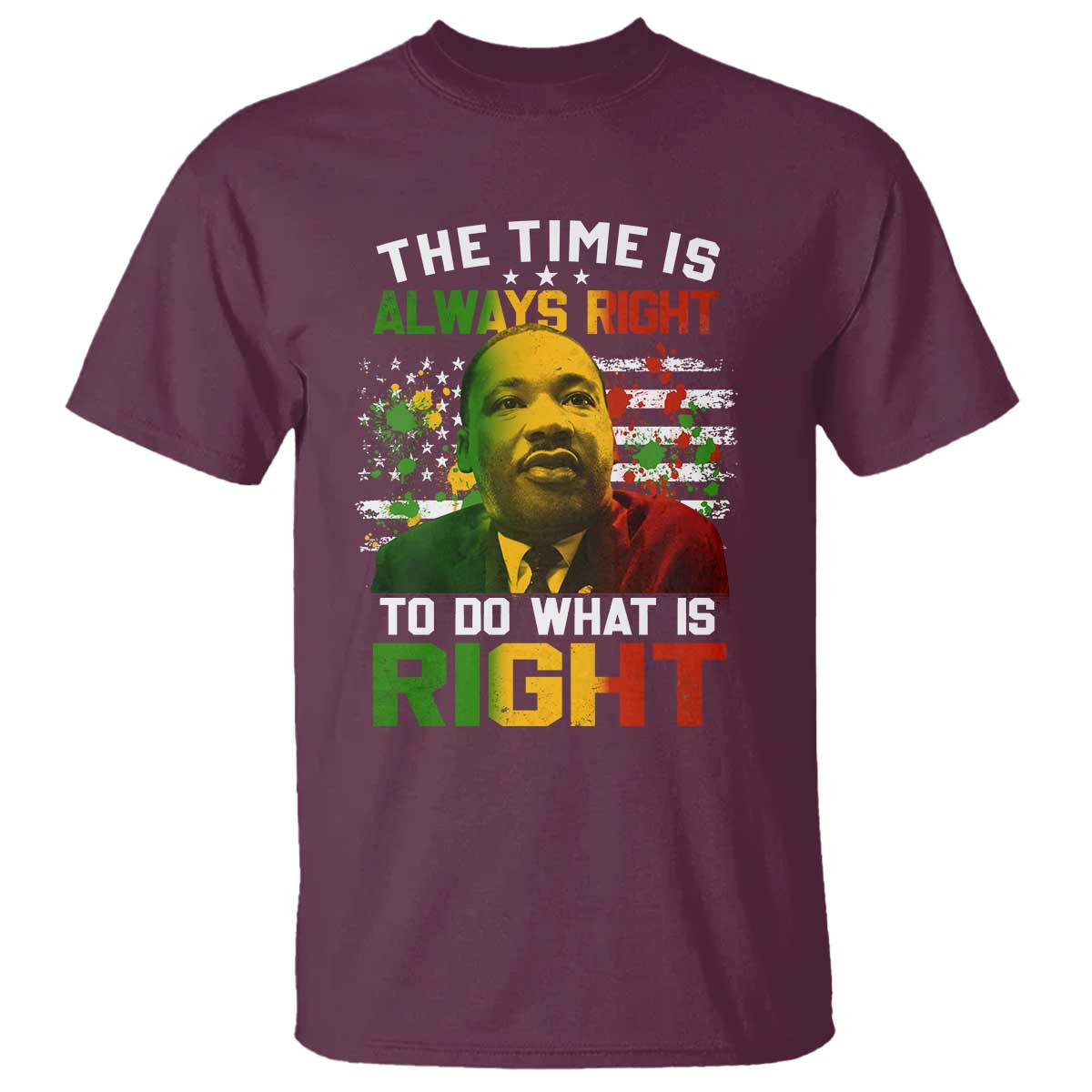mlk-quotes-the-time-is-always-right-to-do-what-is-right-t-shirt-martin-luther-king-vintage-american-flag