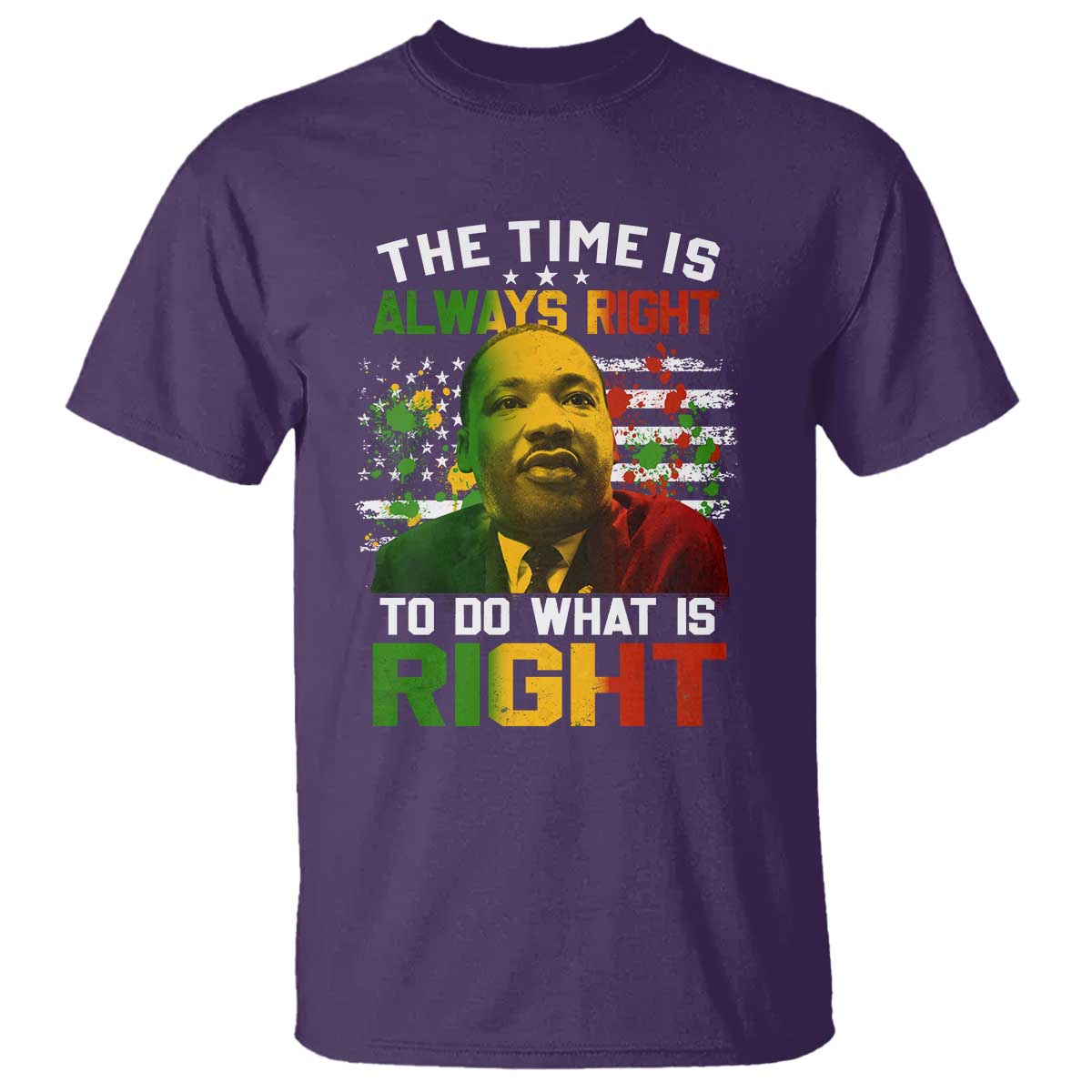 mlk-quotes-the-time-is-always-right-to-do-what-is-right-t-shirt-martin-luther-king-vintage-american-flag