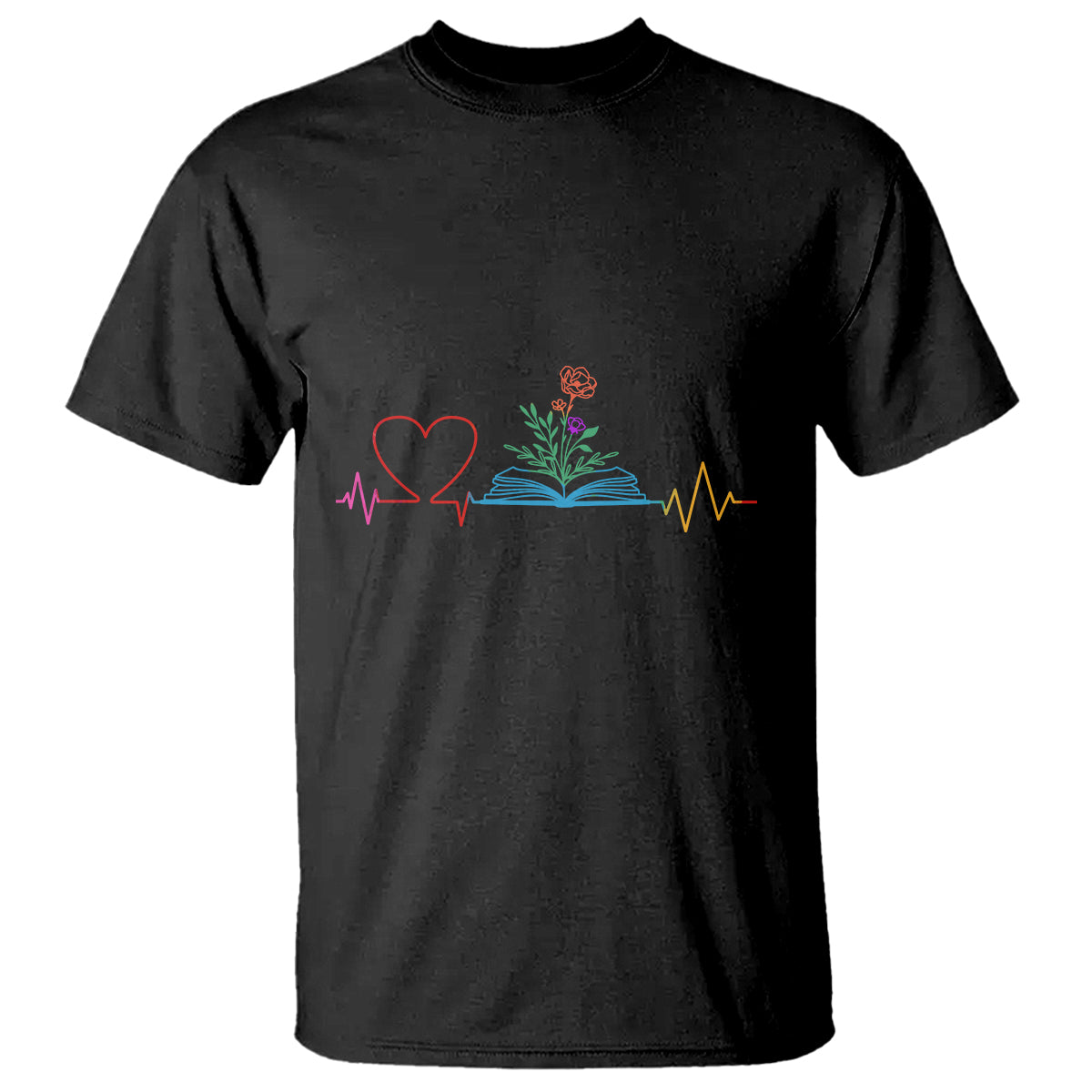floral-book-t-shirt-literature-heart-for-books-lover