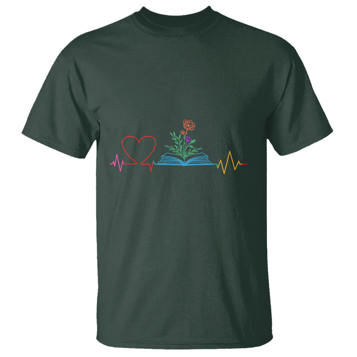 floral-book-t-shirt-literature-heart-for-books-lover
