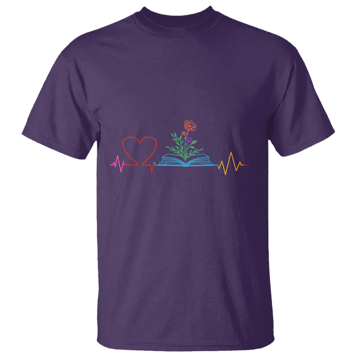 floral-book-t-shirt-literature-heart-for-books-lover