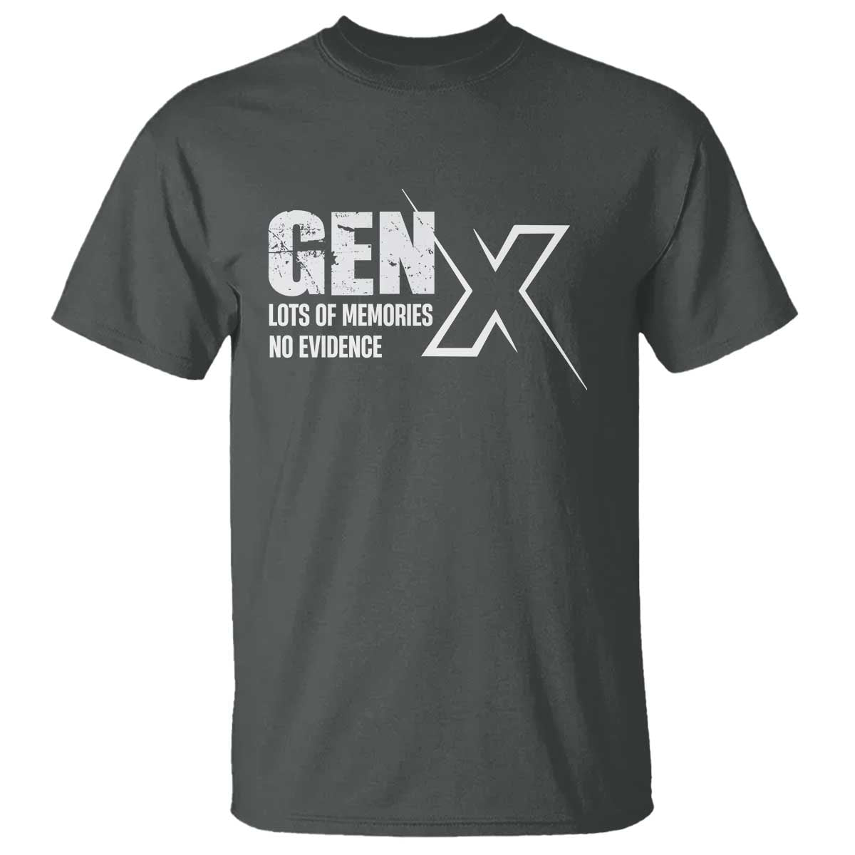 funny-gen-x-lots-of-memories-no-evidence-t-shirt
