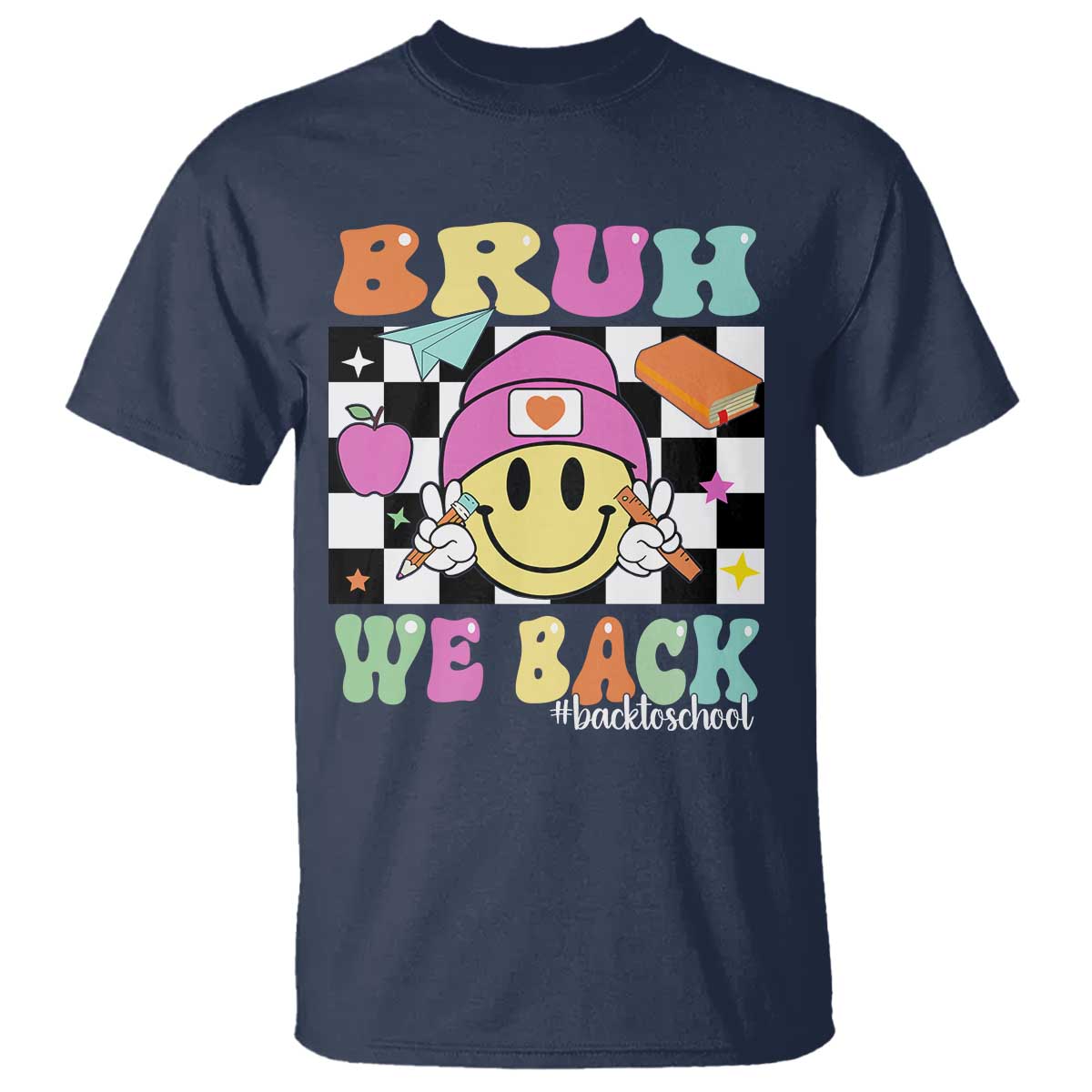 bruh-we-back-t-shirt-back-to-school-retro-groovy-smiley-face
