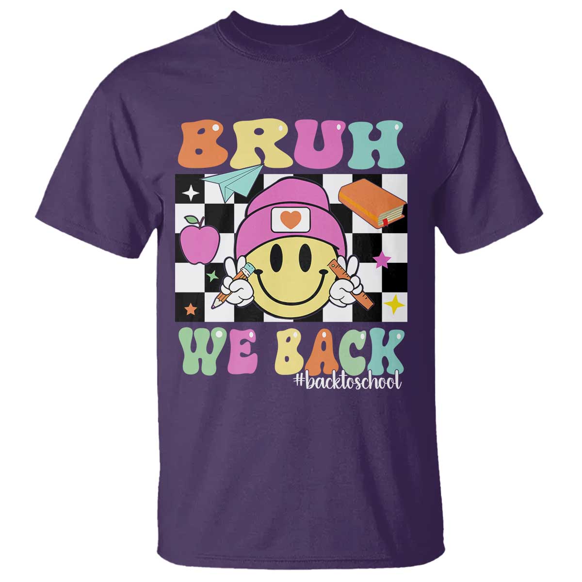 bruh-we-back-t-shirt-back-to-school-retro-groovy-smiley-face