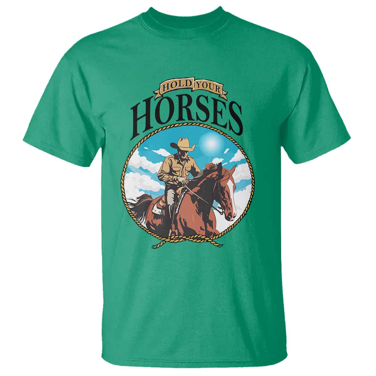 funny-western-country-t-shirt-hold-your-horses-cowboy-rodeo