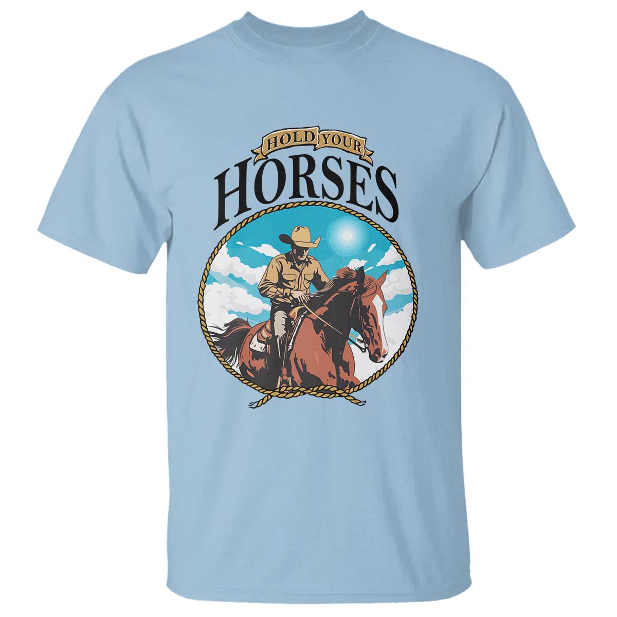 funny-western-country-t-shirt-hold-your-horses-cowboy-rodeo
