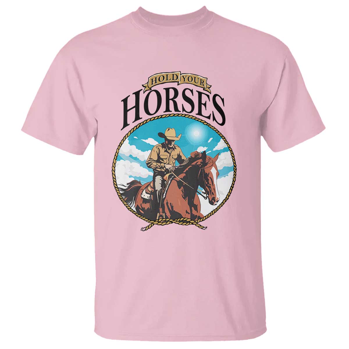 funny-western-country-t-shirt-hold-your-horses-cowboy-rodeo