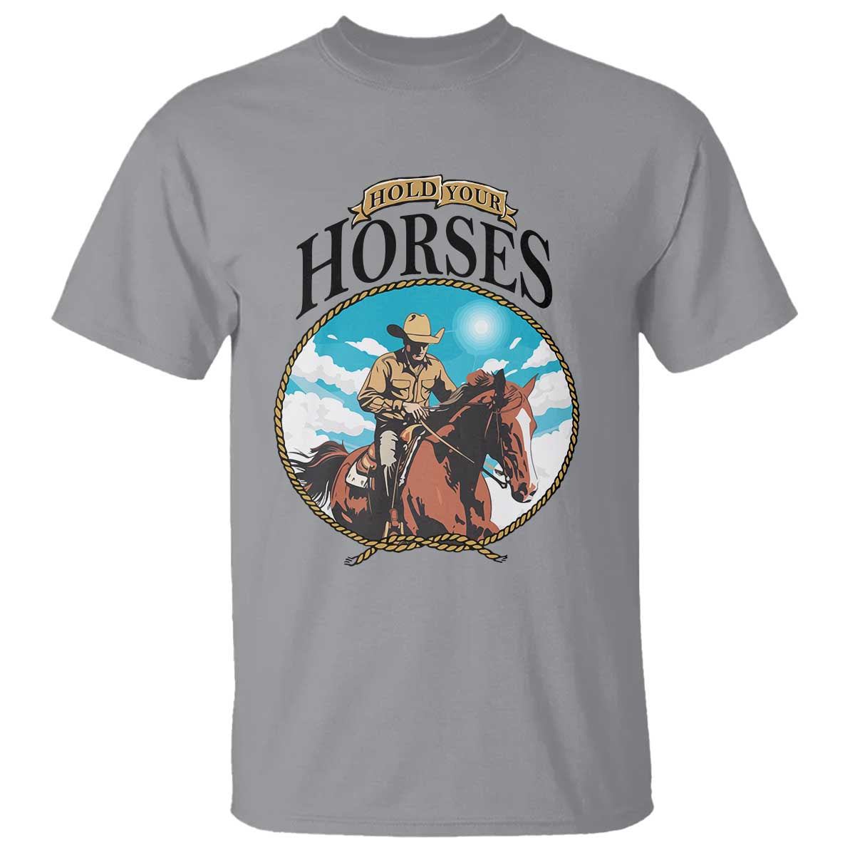 funny-western-country-t-shirt-hold-your-horses-cowboy-rodeo
