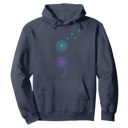 Semicolon Suicide Prevention Support Dandelion Graphic Hoodie